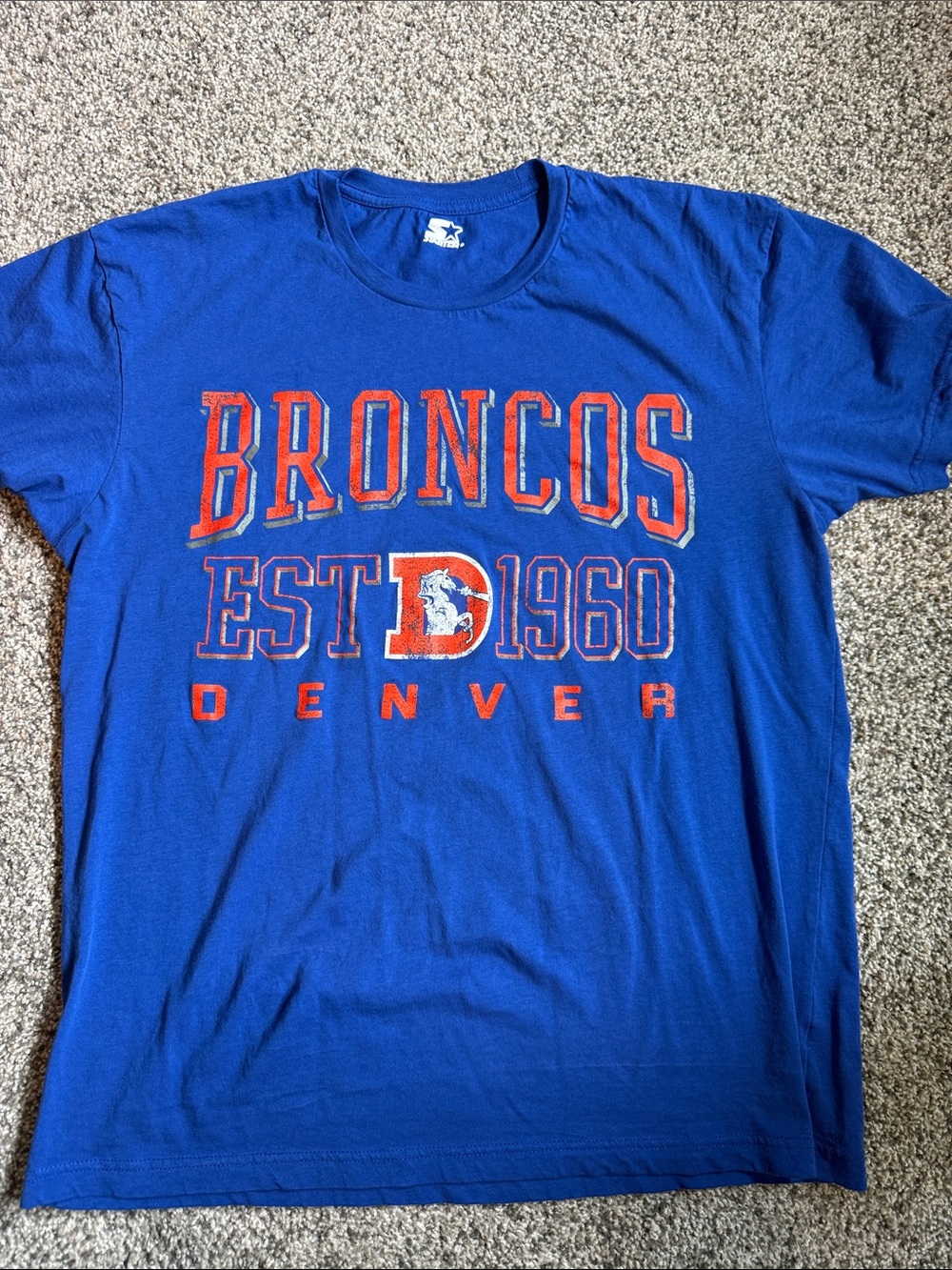 Denver Broncos Blue Graphic Team Tee